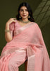 Amber Peach Woven Soft Silk Saree