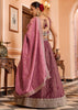 Dry Pink Rose Tissue Silk Embroidered Lehenga