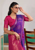 Deep Purple Banarasi Silk Saree