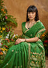 Sage Green Woven Banarasi Silk Saree