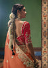 Rust Orange Embroidered Designer Saree