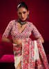 Bright white Woven Cotton Kashmiri Jamewar Saree