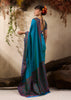 Coral Blue Woven Kanjivaram Silk Saree