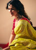 Blazing Yellow Woven Banarasi Silk Saree