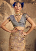 Metallic Mauve Woven Kanjivaram Silk Saree