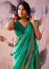 Ceramic Green Woven Tissue Silk Saree