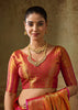Burnt Orange Woven Kanjivaram Silk Saree