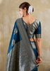 Coral Blue Woven Banarasi Silk Saree