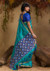Peacock Blue Woven Cotton Silk Saree