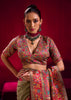 Grey Green Woven Cotton Kashmiri Jamewar Saree
