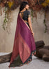 Black And Purple Woven Cotton Silk Saree