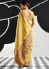 Lime Yellow Woven Tissue Silk Saree