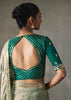 Sage Green Embroidered Silk Saree With Heavy Blouse