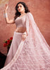 Baby Pink Net Embroidered Bridal Lehenga