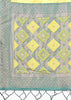 Lamon Yellow Woven Cotton Linen Silk Saree