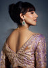 Lavender Purple Designer Silk Saree