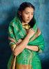 Spring Green Woven Banarasi Silk Saree