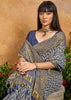Blue Printed Patola Silk Saree