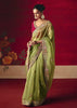 Pastel Green Designer Embroidered Saree