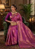 Royal Princess Golden Wine Woven Kanjivaram Saree