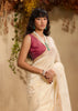 Snow White Woven Cotton Silk Saree