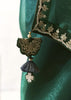 Jungle Green Designer Organza Tissue Silk Saree