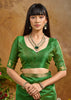 Sage Green Woven Banarasi Silk Saree