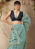 Pastel Blue Woven Cotton Silk Saree
