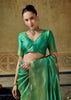 Sea Green Woven Banarasi Silk Saree