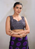 Purple Printed Satin Silk Saree