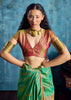 Spring Green Woven Banarasi Silk Saree