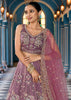 Beige Embroidered Net Lehenga
