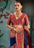 Navy Blue Woven Cotton Kashmiri Jamewar Saree