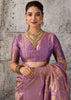 Purple Woven Kanjivaram Silk Saree