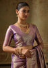 Royal Lilac Woven Kanjivaram Silk Saree