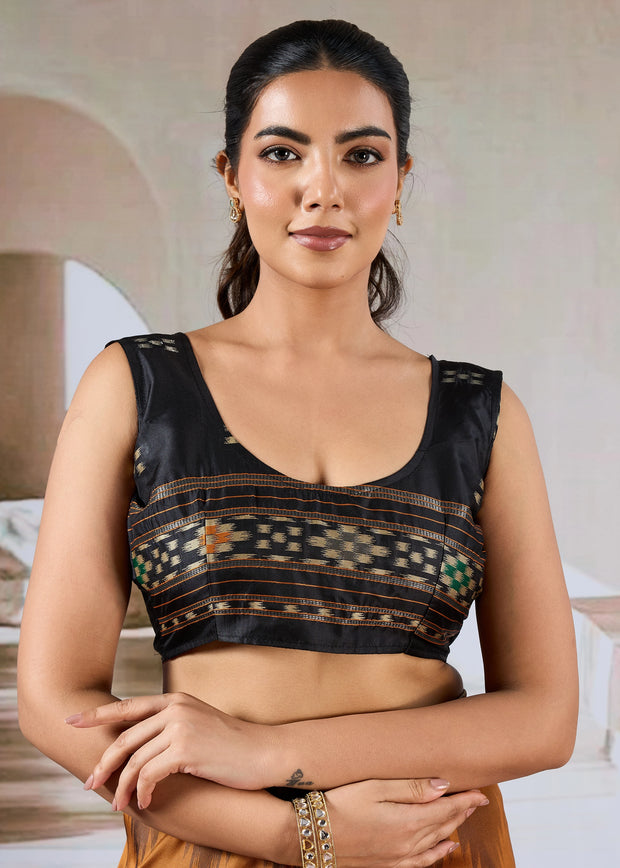 Caramel Brown Patola Silk Saree