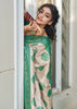 Mint Green Woven Banarasi Silk Saree