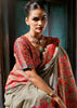 Grey Woven Cotton Kashmiri Jamewar Saree