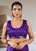 True Purple Banarasi Satin Silk Saree