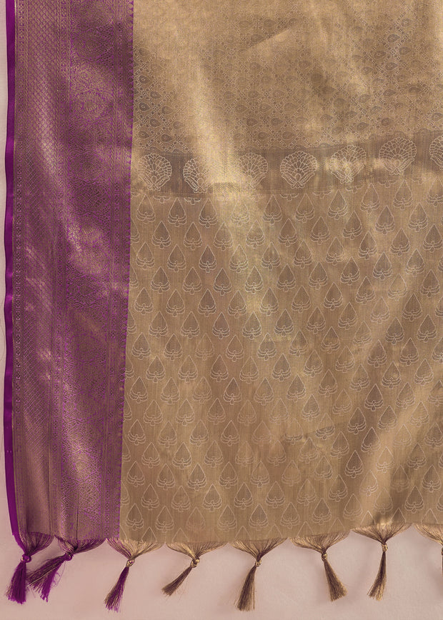 Silver Shine Woven Kanjivaram Silk Saree