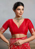 Vermilion Red Woven Banarasi Silk Saree