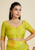 Lime Green Woven Bronze Zari Paithani Silk Saree