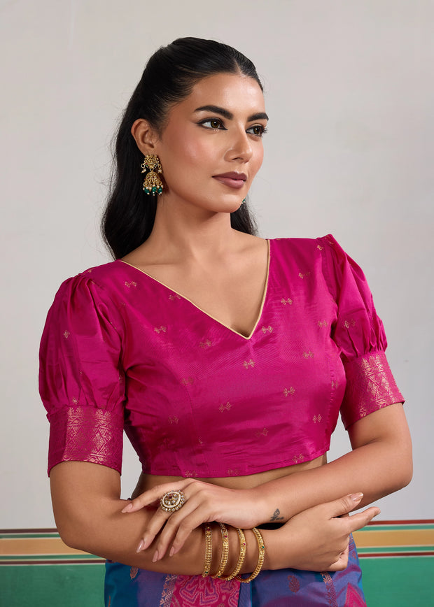 Lilac Purple Banarasi Silk Saree