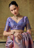 Purple Woven Banarasi Silk Saree