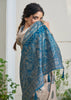 Mailbu Blue Woven Banarasi Silk Saree