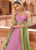 Pink Tissue Embroidered Semi-Stitched Lehenga