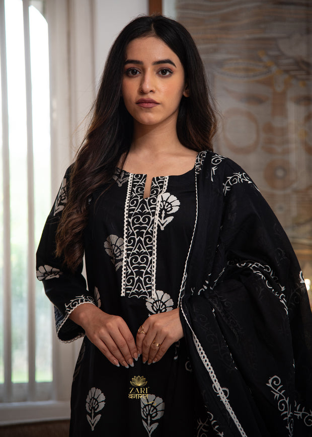 Ebony Paisley Bloom Suit Set (10702037582017)