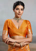 Jaffa Orange Woven Banarasi Silk Saree