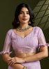 Sweet Lilac Woven Soft Silk Saree