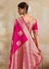 Princess Pink Woven Banarasi Silk Saree